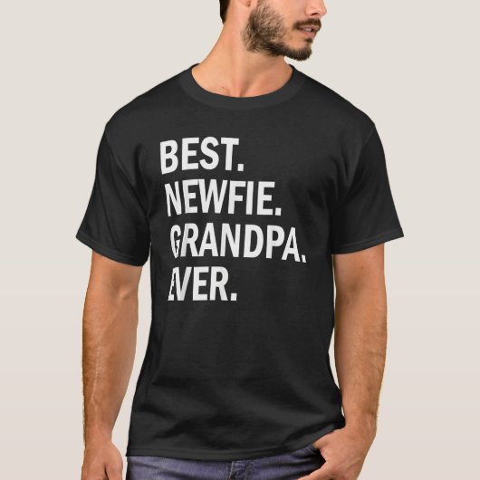 Mens Best Newfie Grandpa Ever  Newfoundland Dog Tシャツ (正面)