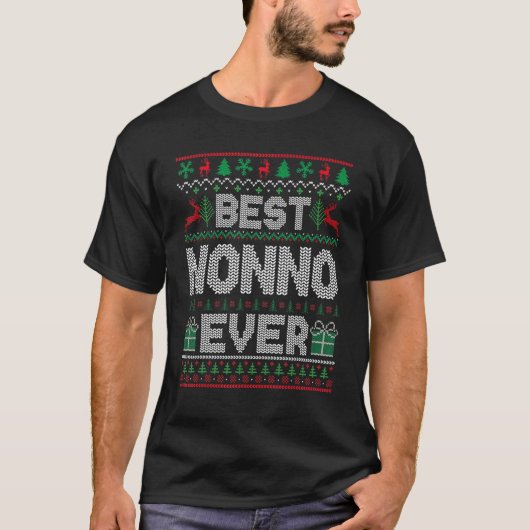 Mens Best Nonno Ever Christmas Pajamas Matching Ug Tシャツ (正面)