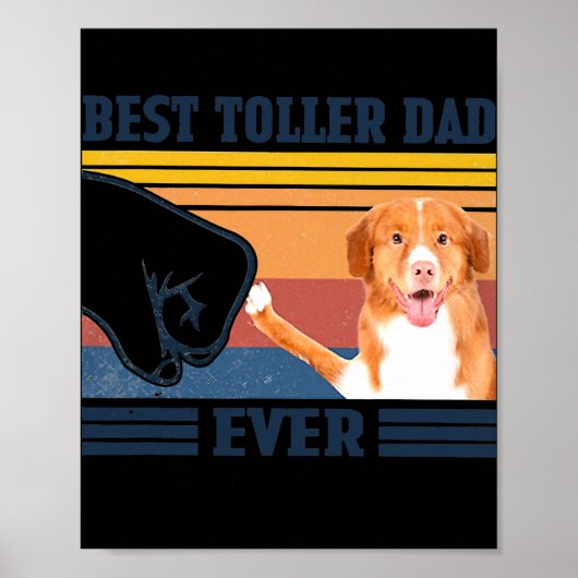 Mens Best Nova Scotia Duck Tolling Retriever Dad ポスター (正面)