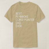 Mens Best Pembroke Corgi Pointer Dad Ever Tシャツ (デザイン正面)