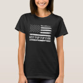 Mens Best Pop Pop Ever Distressed US American Flag Tシャツ (正面)