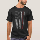 Mens Best Pop Pop Ever US American Flag For Father Tシャツ (正面)
