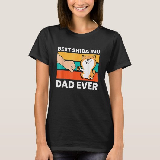 Mens Best Shiba Inu Dad Ever  Shiba Inu Owner Tシャツ (正面)