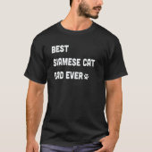 Mens Best Siamese Cat Dad   Cat   Tシャツ (正面)