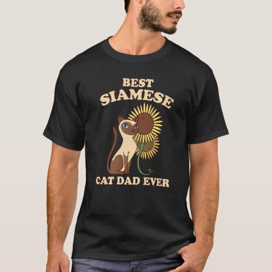 Mens Best Siamese Cat Dad Ever Cats Dad Cat Siames Tシャツ (正面)