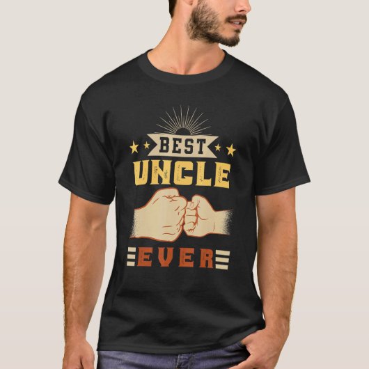Mens Best Uncle Ever Vintage Uncle Tシャツ (正面)