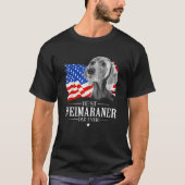 Mens Best Weimaraner Dad Ever American Flag Father Tシャツ (正面)
