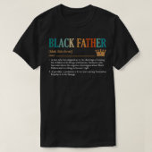 Mens Black Father Definition Father's Day  Tシャツ (デザイン正面)