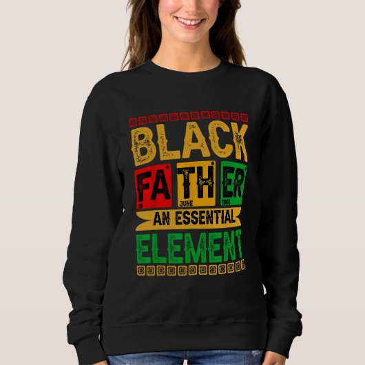 Mens Black Father The Essential Element - Father's スウェットシャツ (正面)