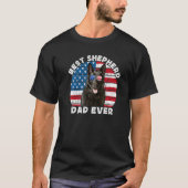 Mens Black German Shepherd Dad For Men GSP Dog Fac Tシャツ (正面)