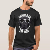 Mens Black Labrador Dad  Fatheru2019s Day Lab Dog  Tシャツ (正面)