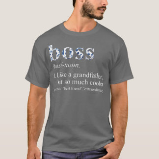 Mens Blue Tie Die Cool Boss Like a Grandfather  Tシャツ