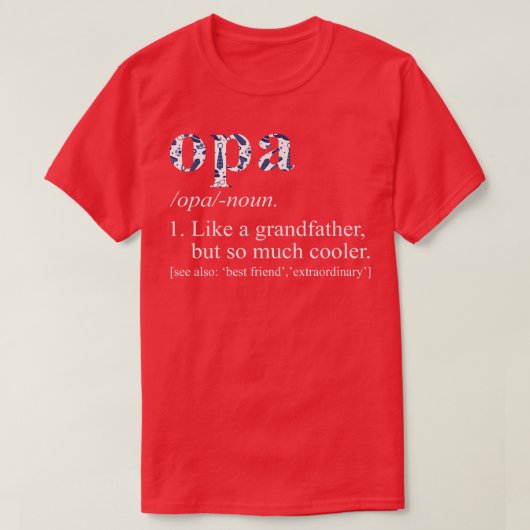 Mens Blue Tie Die Cool Opa Like a Grandfather  Tシャツ (デザイン正面)