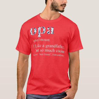 Mens Blue Tie Die Cool Opa Like a Grandfather  Tシャツ