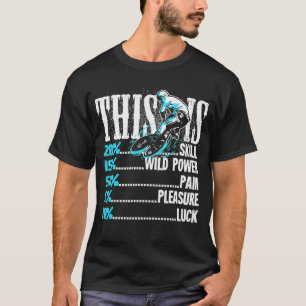 Mens BMXサイクリングはスキルパワー痛み喜び幸運 Tシャツ