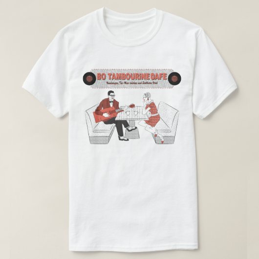 Mens BO TAMBOURiNE CAFE Tシャツ (デザイン正面)