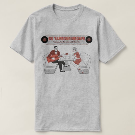 Mens BO TAMBOURiNE CAFE Tシャツ (デザイン正面)