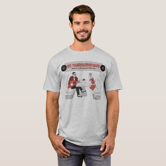 Mens BO TAMBOURiNE CAFE Tシャツ (正面フル)