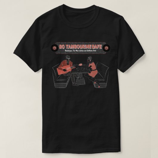 Mens BO TAMBOURiNE CAFE Tシャツ (デザイン正面)