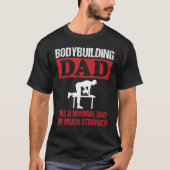 Mens Bodybuilding Dad Dumbbell Rowing Exercise Str Tシャツ (正面)