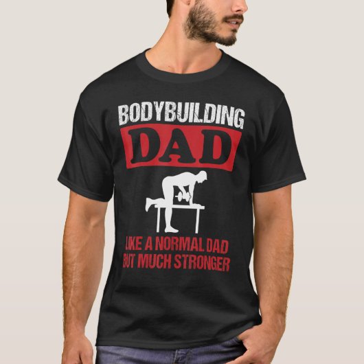Mens Bodybuilding Dad Dumbbell Rowing Exercise Str Tシャツ (正面)