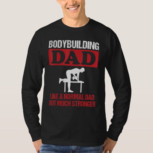 Mens Bodybuilding Dad Dumbbell Rowing Exercise Str Tシャツ (正面)
