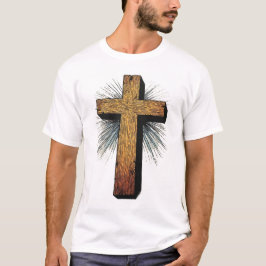 Men's Bold Christian Cross Tee Shirt Tシャツ