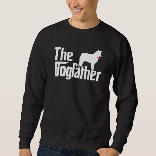 Mens Border Collie   Border Collie dad スウェットシャツ (正面)