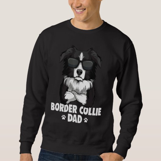 Mens Border Collie Dog Dad スウェットシャツ (正面)