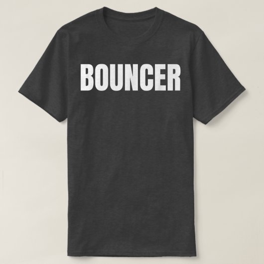 Mens Bouncer Worker Nightclub Bar Staff Print On F Tシャツ (デザイン正面)