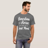 Mens Bourbon and Horses Great Mood Fun Kentucky gi Tシャツ (正面フル)