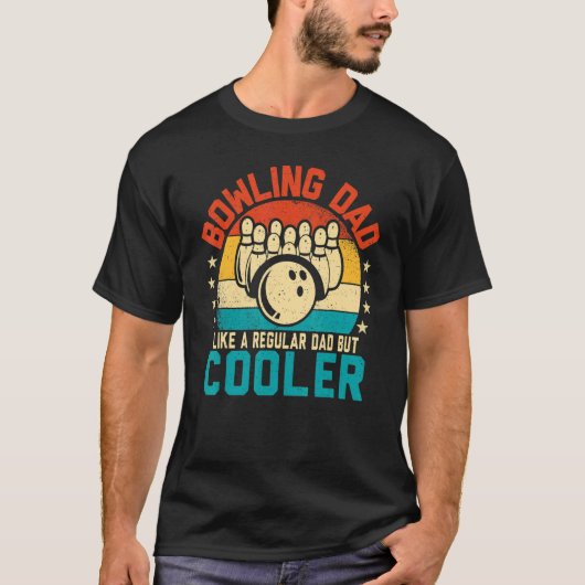 Mens Bowling Dad  Like a Normal Dad Retro Bowling  Tシャツ (正面)