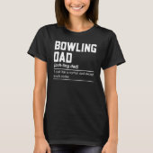 Mens Bowling Dad Noun Bowling Daddy Bowler Tシャツ (正面)