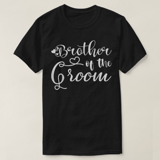 Mens Brother Of The Groom Matching Wedding and Bac Tシャツ (デザイン正面)