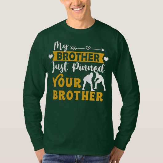 Mens Brother Of Wrestling Athlete My Brother Tシャツ (正面)
