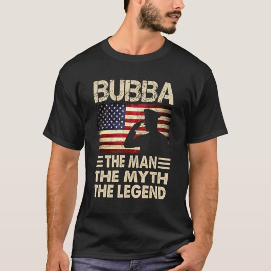 Mens Bubba The Man The Myth The Legend American Fl Tシャツ (正面)