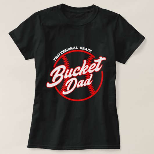 Mens Bucket Dad Baseball Softball Pitcher Catcher  Tシャツ (デザイン正面)