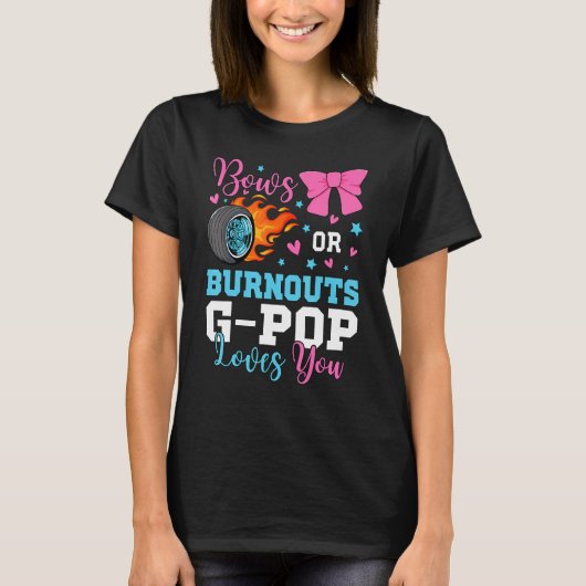 Mens Burnouts or Bows G-pop loves you Gender Revea Tシャツ (正面)