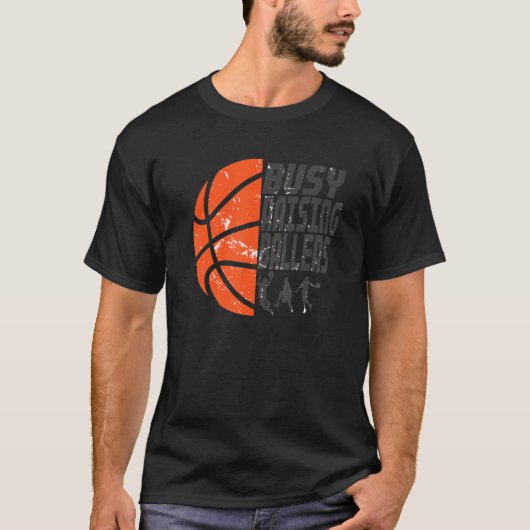 Mens Busy Raising Ballers   Basketball Dad Tシャツ (正面)
