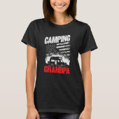 Mens Camping Grandpa  Camper Caravan  Camping 3 Tシャツ (正面)