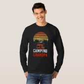 Mens Camping Grandpa Camper Caravan Camping 4 Tシャツ (正面フル)