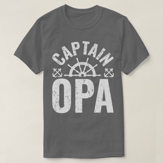 Mens Captain Opa Boat Owner Lake Boating Father's  Tシャツ (デザイン正面)