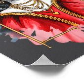 mens Card Valentines Queen Hearts ポスター (角)