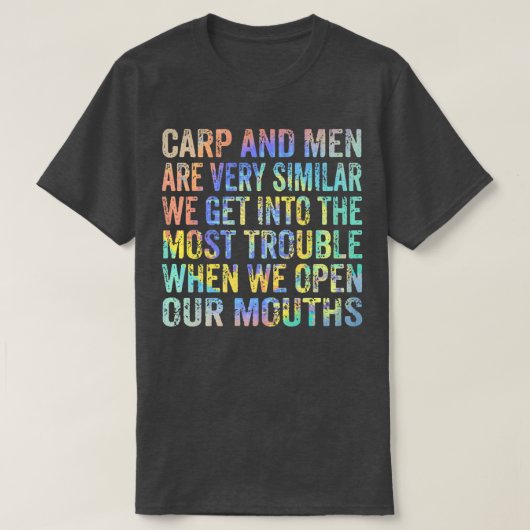 Mens Carp Fishing Funny Catfish Carp Fishing Lover Tシャツ (デザイン正面)