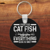 Mens Catfish Fishing Catfishing Funny Saying Fishe キーホルダー (正面)