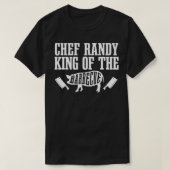 Mens Chef Randy Is King of The Barbecue BBQ Grilli Tシャツ (デザイン正面)