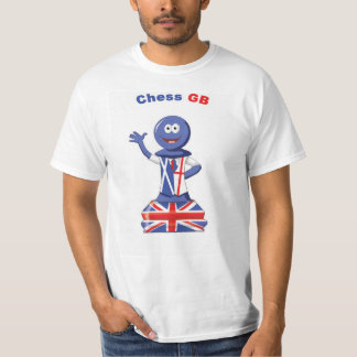 Men's Chess GBフラグポーンTシャツの著作権 Tシャツ