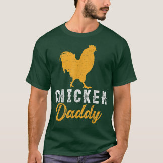 Mens Chicken Farmer Dad Retro Best Chicken Daddy F Tシャツ