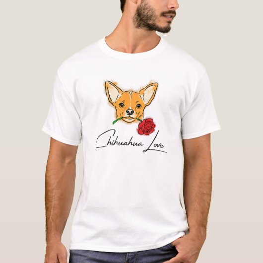 Mens Chihuahua愛かわいい子犬との顔 – 贈り物Fo Tシャツ (正面)