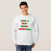Men's Christmas Long Sleeve T-Shirt Tシャツ (正面フル)